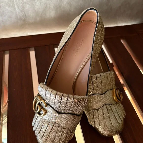 Gucci Galassia Marmont GG Pumps Size EU 37 US 7 - Picture 2 of 4